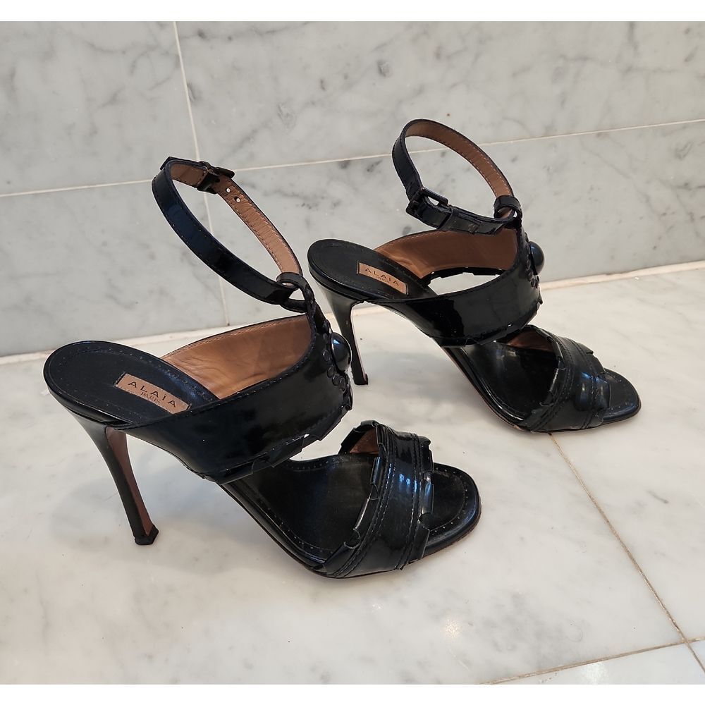 Alaia Black Patent Leather Heels Size 7 1/2